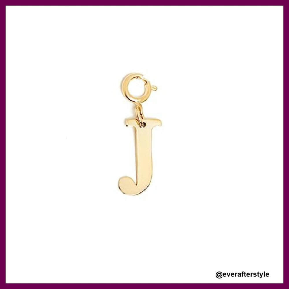 14k Solid Gold Custom Initial Pendant Elegant Min… - image 2